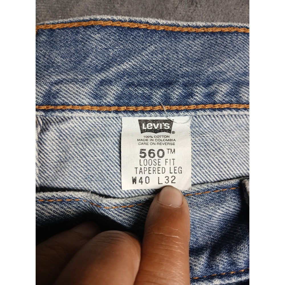 Vintage Levi's 560 Loose Fit Tapered Jeans W40 L32 052001 Y2K Baggy Skate GradeA - Picture 2 of 10